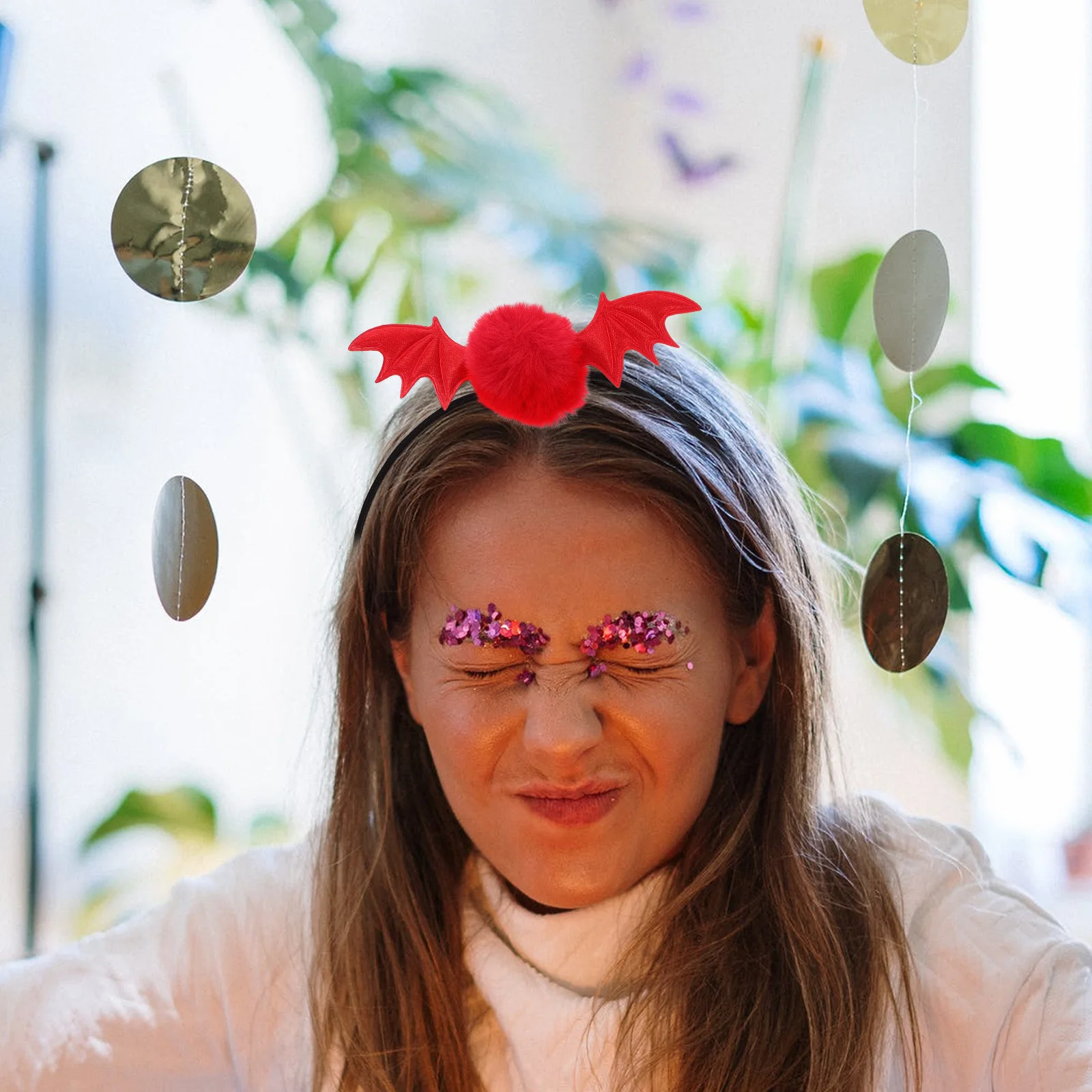 

Halloween Bat Hairband Soft Ball Bat Decoration Party Hair Hoop Lightweight Halloween Cosplay Headdress Cosplay Headdress