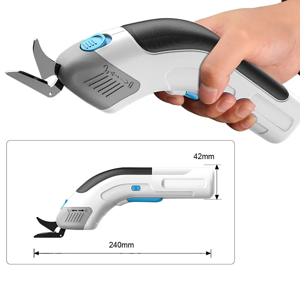 Imagem -03 - Tesoura Elétrica para Máquina de Corte de Pano Carregamento de Lítio Costura de Couro Tesoura de Alfaiate Lâmina de Aço de Tungstênio Ferramenta de Mão Portátil