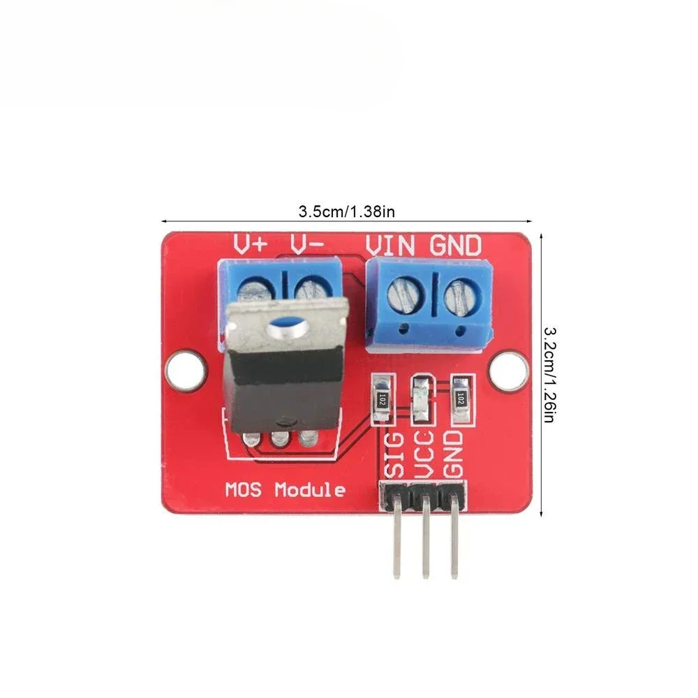 5/10 Uds 0-24V botón Mosfet superior IRF520 módulo controlador MOS para Arduino MCU ARM Raspberry pi