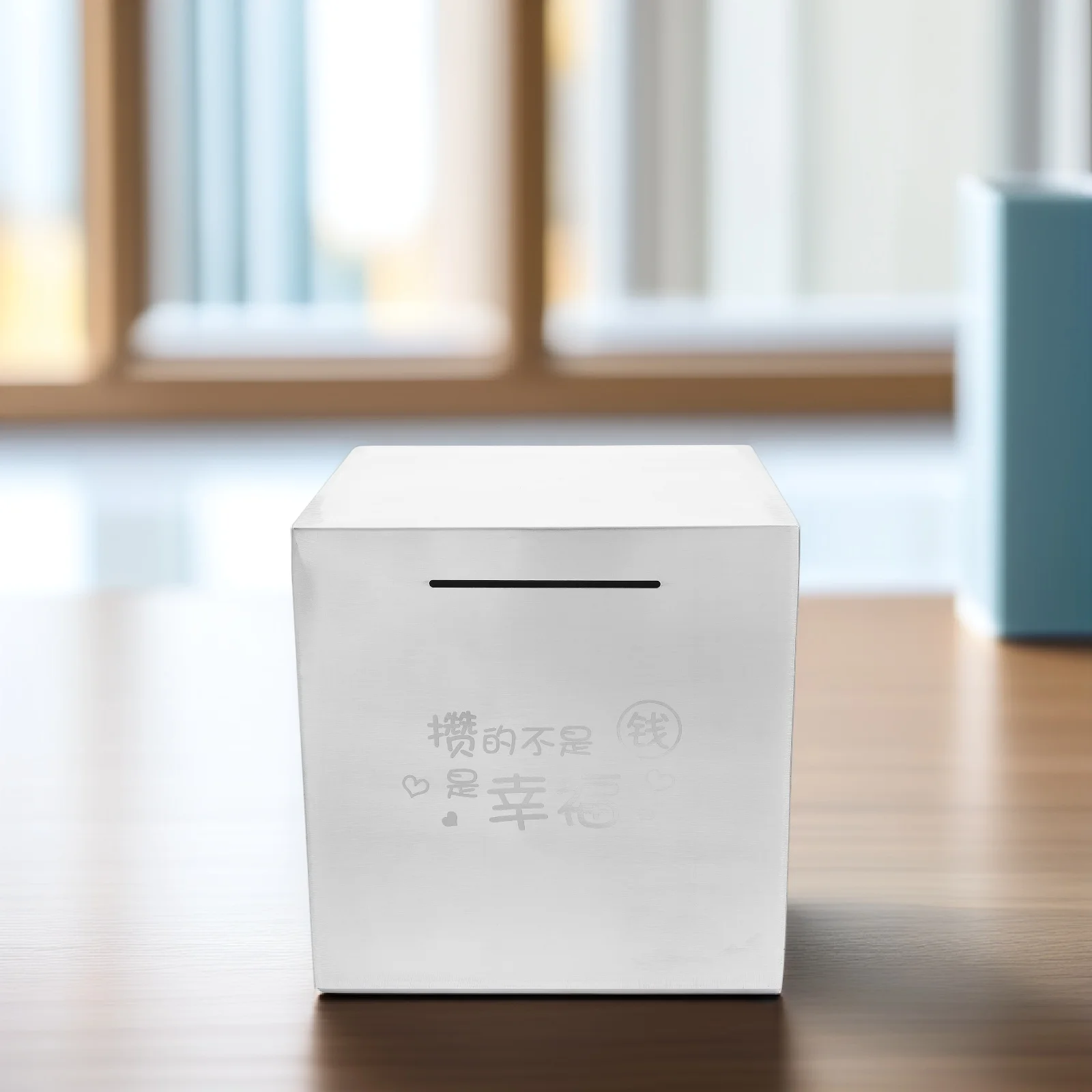 

Stainless Steel Piggy Bank for Adults Durable Money Saving Box Compact Coin Bank Home Decoration Gift Piggy Banks for Adults