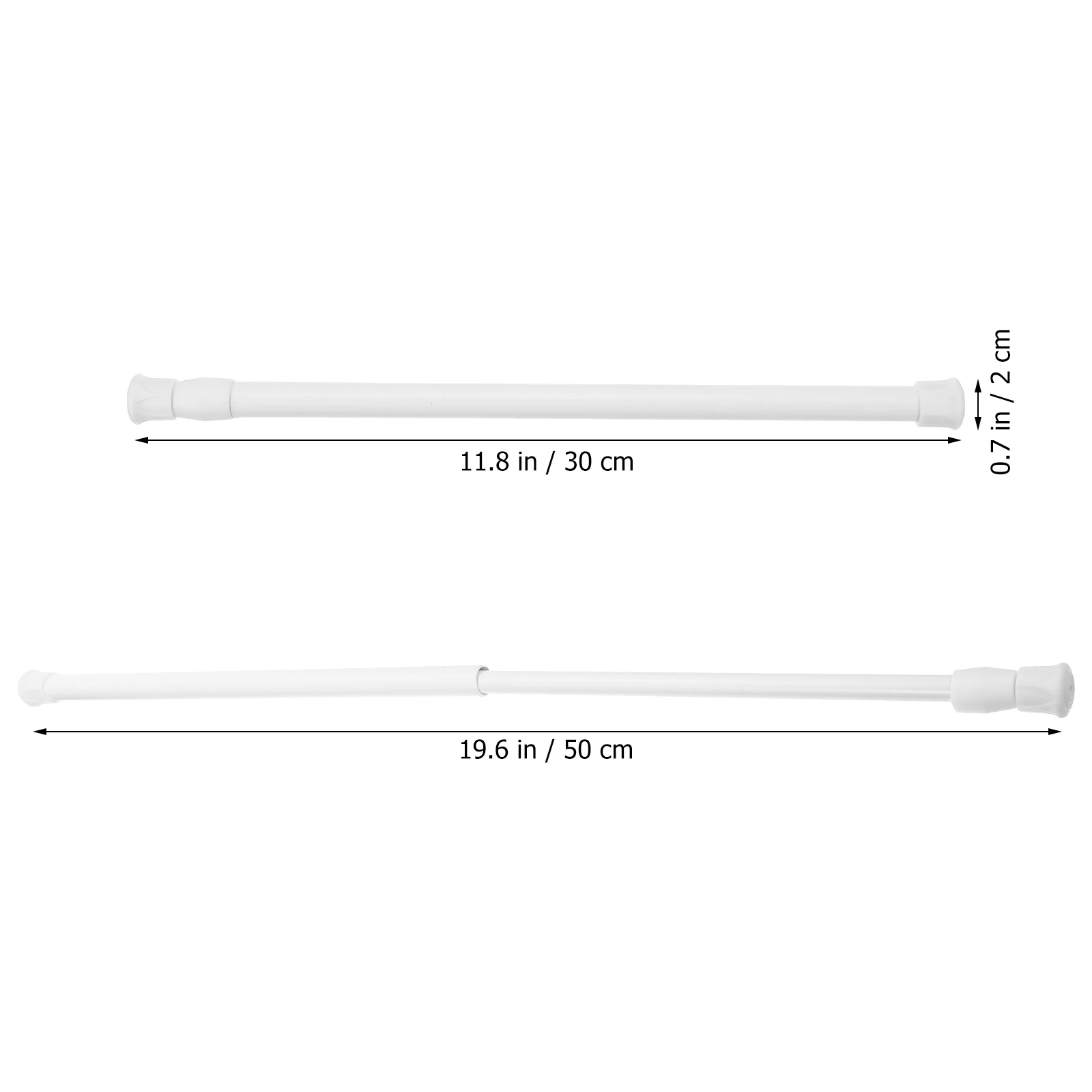 

1 set 1 Set Adjustable Telescopic Clothes Rod Iron Extendable Drying Rail For Bathroom Wardrobe Nail-Free Tension Pole
