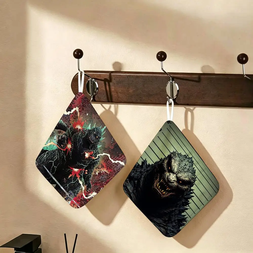 G-GoDZilla Polyester Cotton Hanging Kitchen Towel, Skin Friendly Hand Wiping Towel For Hotel Cafe Household