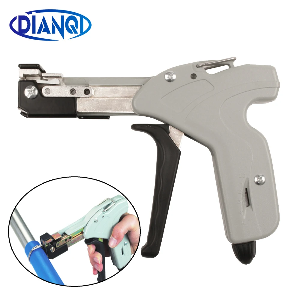 

Stainless Steel Cable Self-locking Tie Gun plier width 8mm thick 0.3mm metal cable tie shear tensioner strapping gun lifting