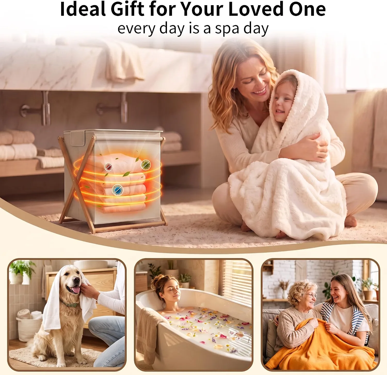 40L Large Towel Warmer Bucket For Bathroom Portable Towel Heater Bucket With Auto Shut Off Electric Hot Towel For Bathroom Spa