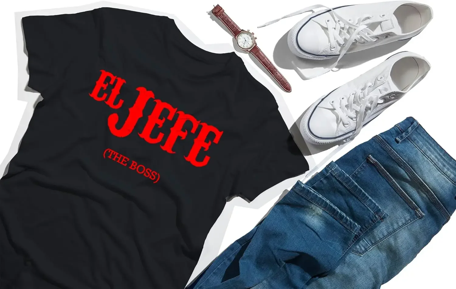 El Jefe Cinco de Mayo Men's T-Shirt - Funny Mexican Fiesta Tee for Celebration and Party Wear