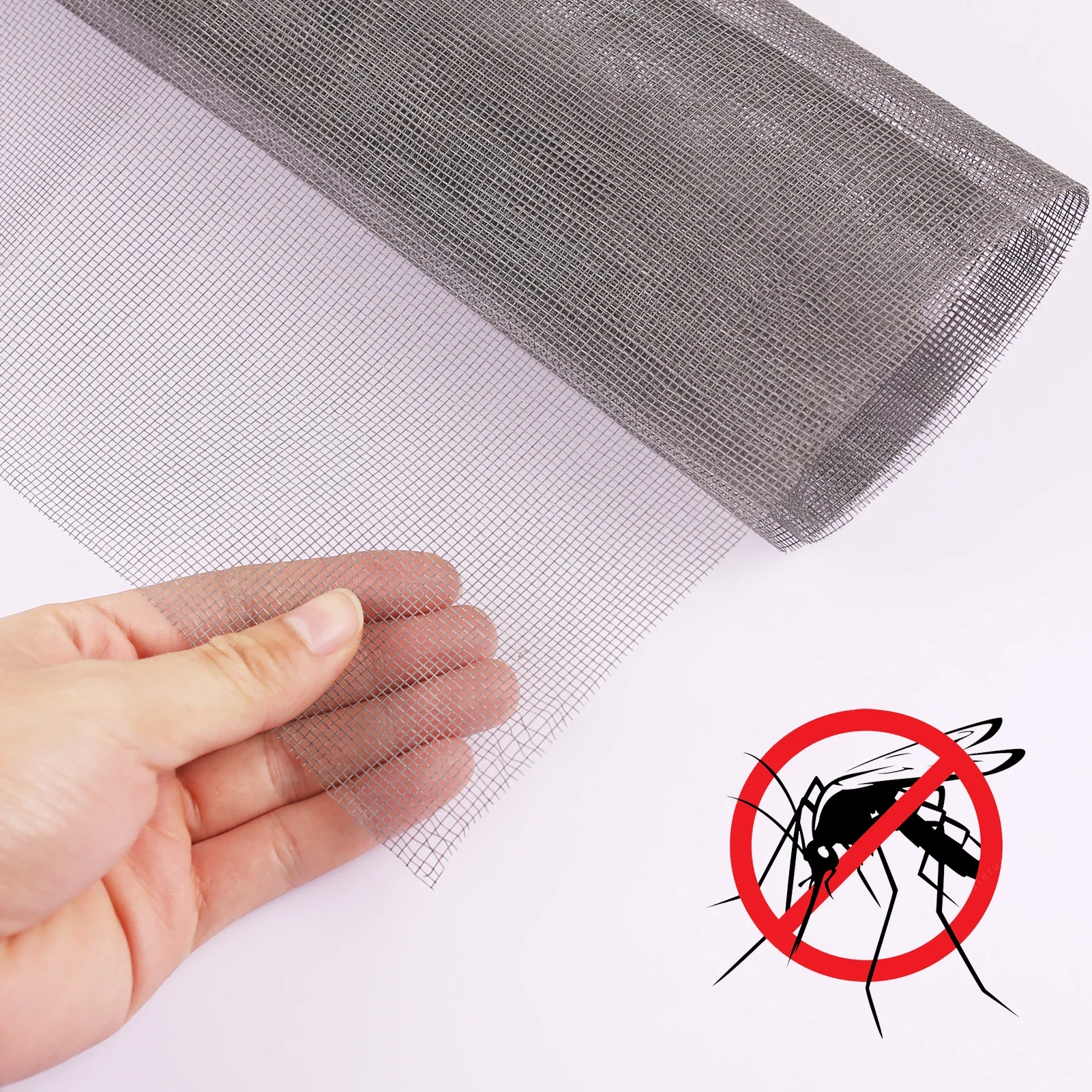 Large Window Screen Adjustable Fiberglass Screen Door Mesh DIY Pet-Proof Mosquito/Insect Resistant Screen for Patio Porch Garden