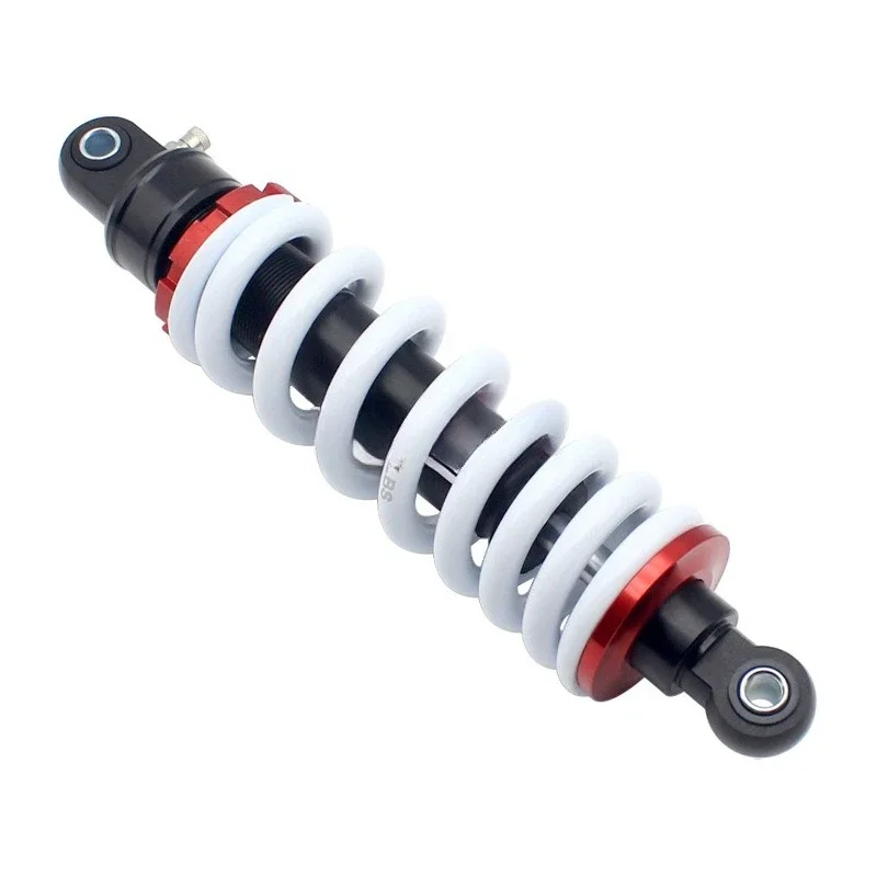 Four-wheeled ATV off-road vehicle oil pressure shock absorber, white with nozzle bold 11MM spring shock absorber
