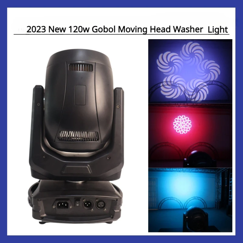 2023 New Stage Lighting 120w Pattern Washer Moving Head Beam Rotating Light Factory Sales Led 120w with 8*10w rgbw 4in1 5 Prism