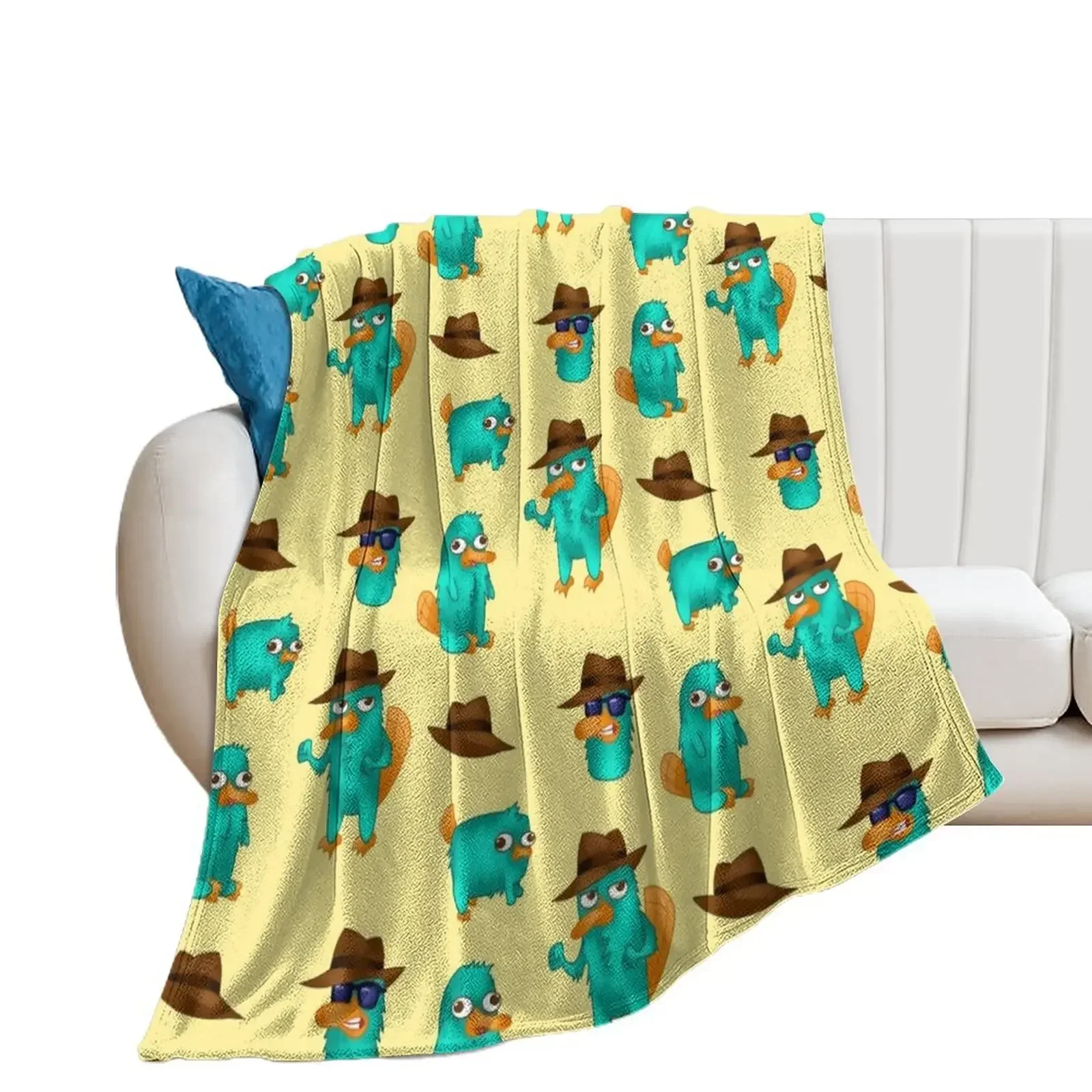 Perry the Platypus! Throw Blanket Personalized Gift Blankets Sofas Of Decoration Winter beds Blankets