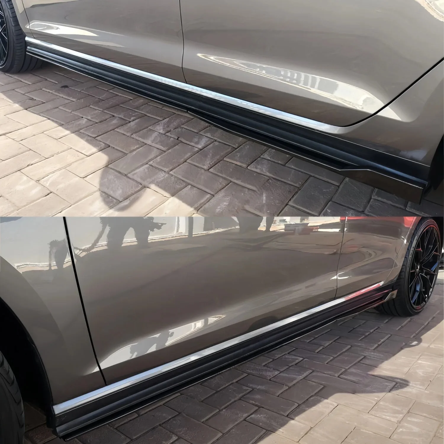 For VW Golf MK7 MK7.5 GTI GTD R 2013-2019 Gloss Black Side Skirts Extension Side Bumper Splitters Lip Diffuser Spoiler Bodykits - view 2
