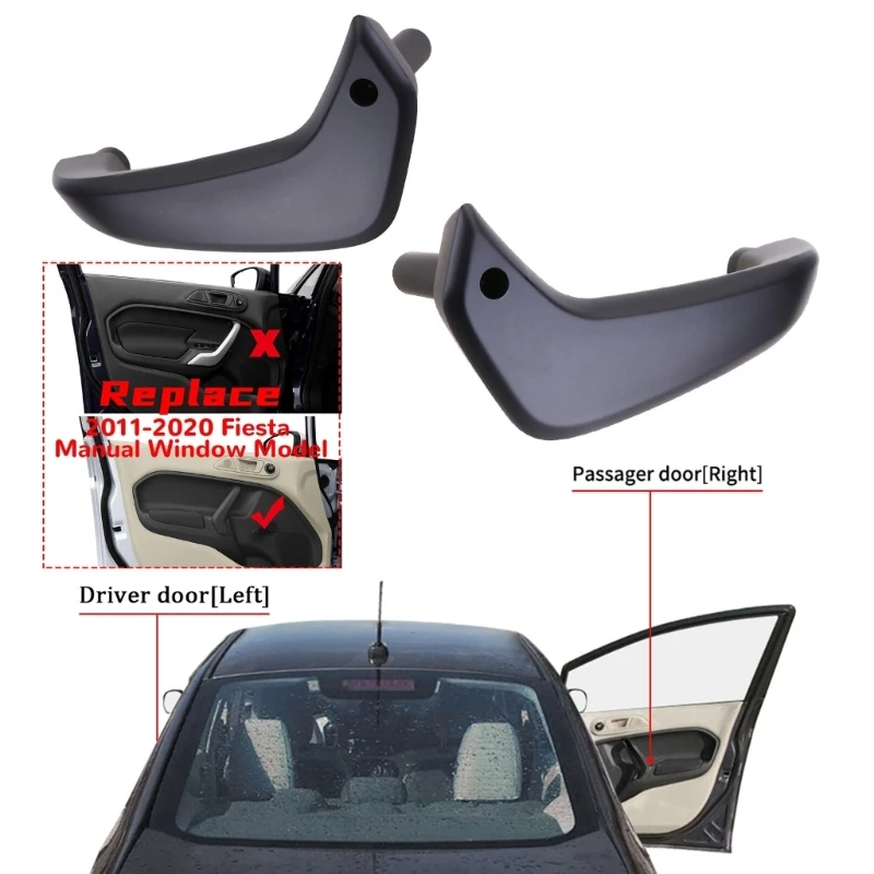 Door Pull Arm Rest Car Inner Door Handle Inside Inner Door Knob Compatible for Fiesta G2BZ-5823943-JA D2BB-A23943-CA35B8 J60F