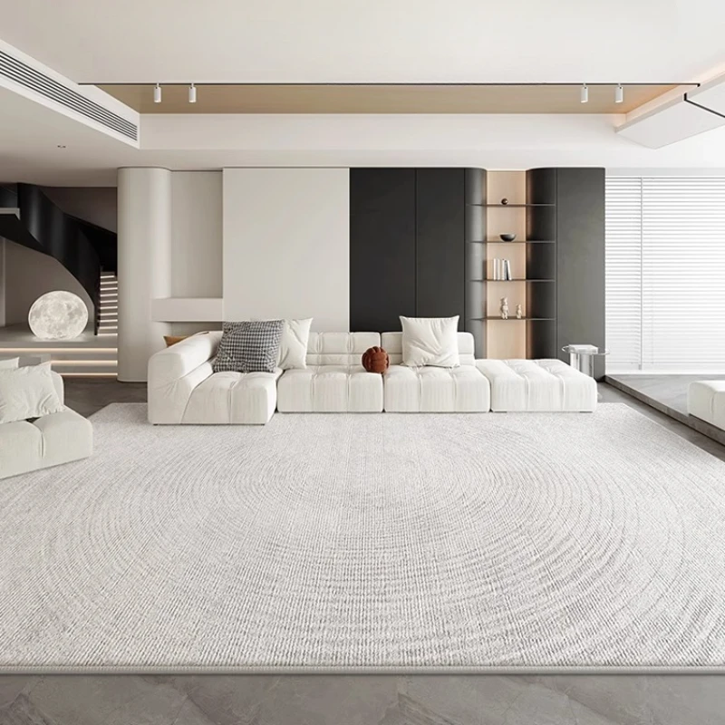 

Light Grey Luxury Line Geometric Carpet Modern Art Minimalist Decorative Rug Easy Clean Living Room Carpets Washable Bedroom Rug