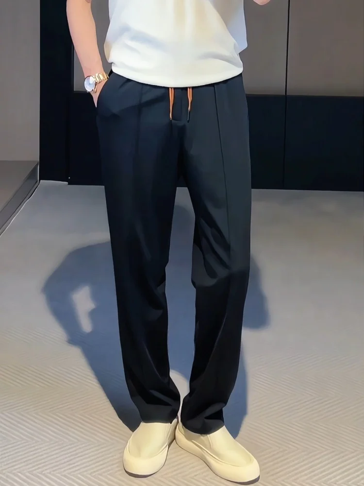 

Высококачественные мужские брюки прямого кроя, тонкие, повседневные, для активного отдыха, деловые, модные, на раннюю осень