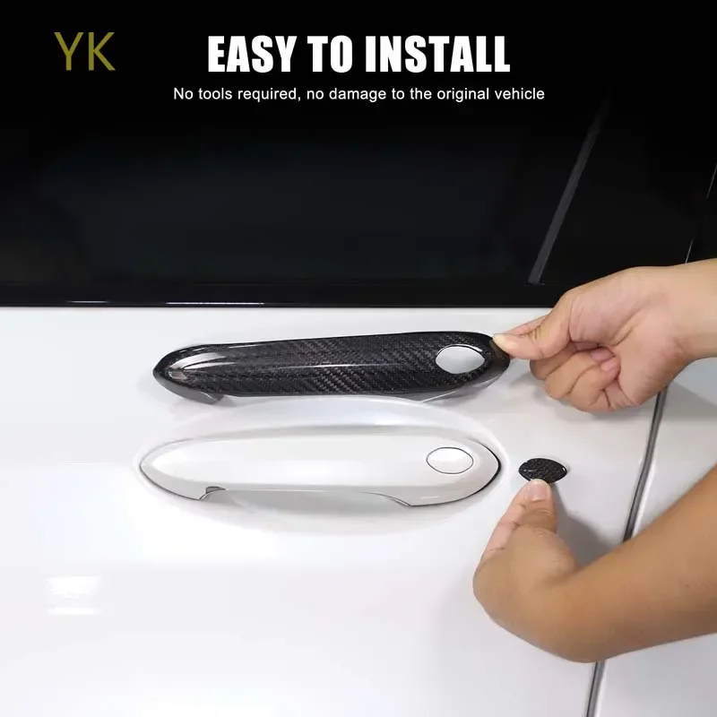 

For BMW 3 5 Series X3 X4 X5 X6 X7 I3 G20 G30 G01 17-25 Real Carbon Fiber Car Door Handle Cover Trim Car Accessories