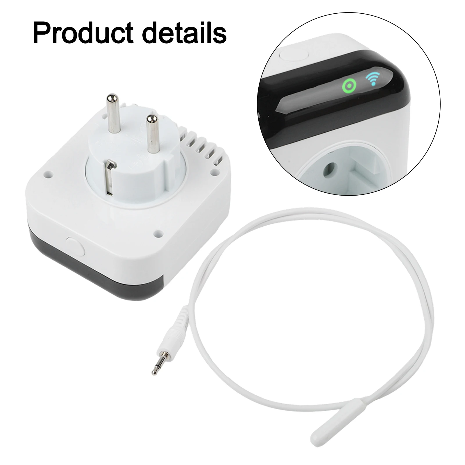 

For SMART LIFE Smart Thermostat Socket White Smart Thermostat With Voice Control Smart Thermostat Countdown Timer Function