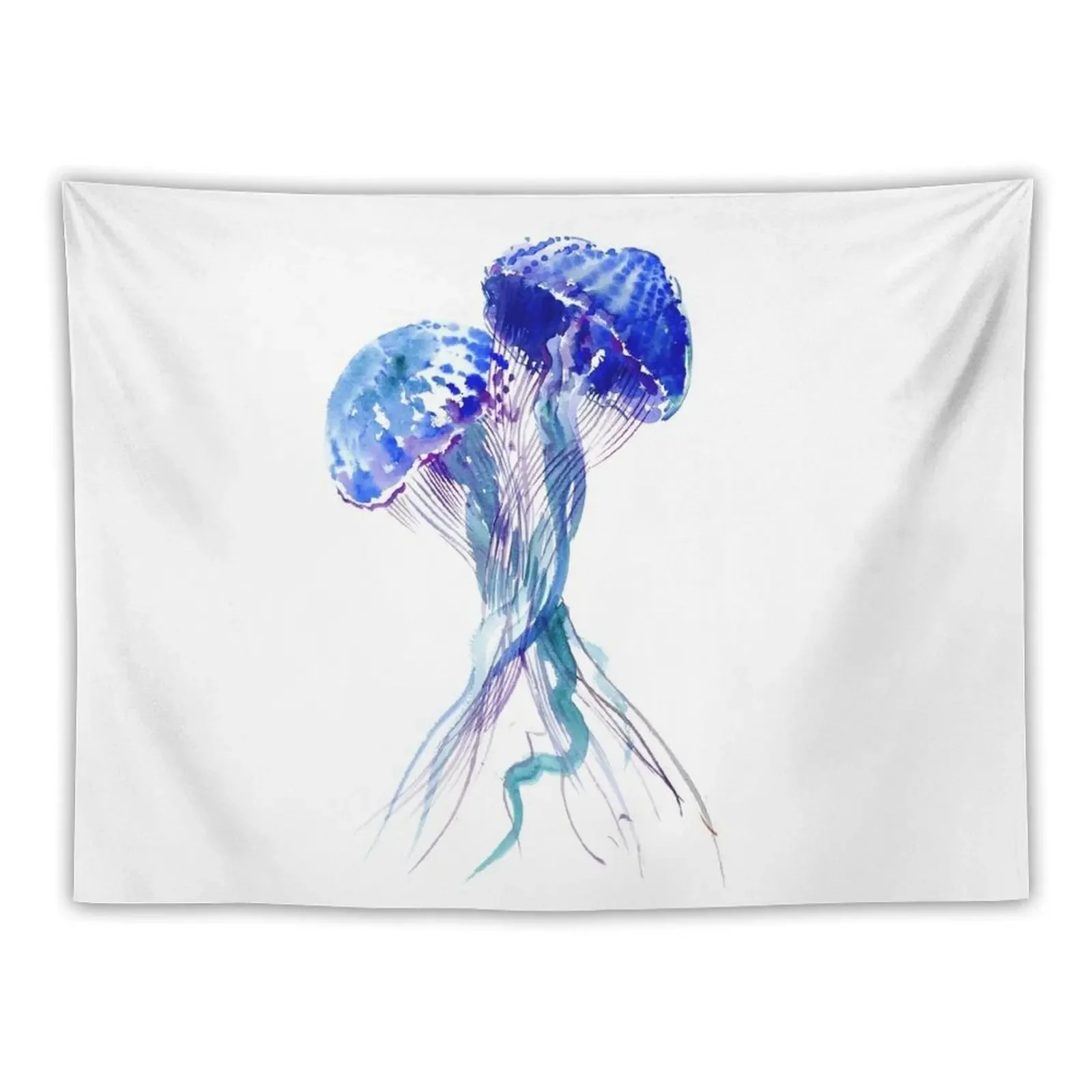 JellyFish, Blue Aqua decor Tapestry Aesthetic Room Decor Wall Hanging Tapestry