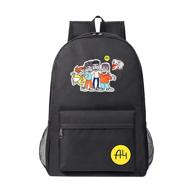 Mochila con estampado de dibujos animados A4 Lamba Friend para niños, bolso escolar Merch A4 para niños y niñas, bolsa de libros grande, bolso de hombro para computadora portátil de gran capacidad