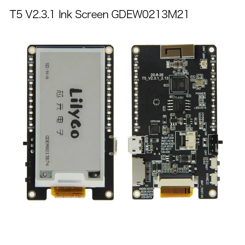 TTGO T5 V2.3.1_2.13 بوصة شاشة ورق إلكتروني رقاقة سائق جديدة