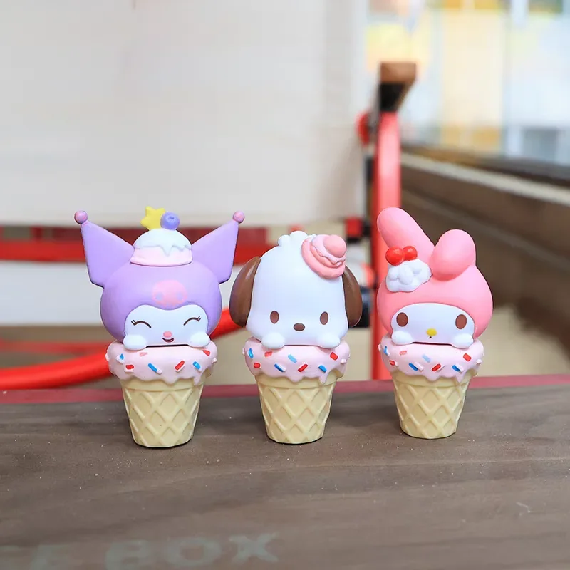 Sweet Cone Styles My Melodys Kirttys Action Figures Gift Toys Q Version Model Cute Desktop Decoration