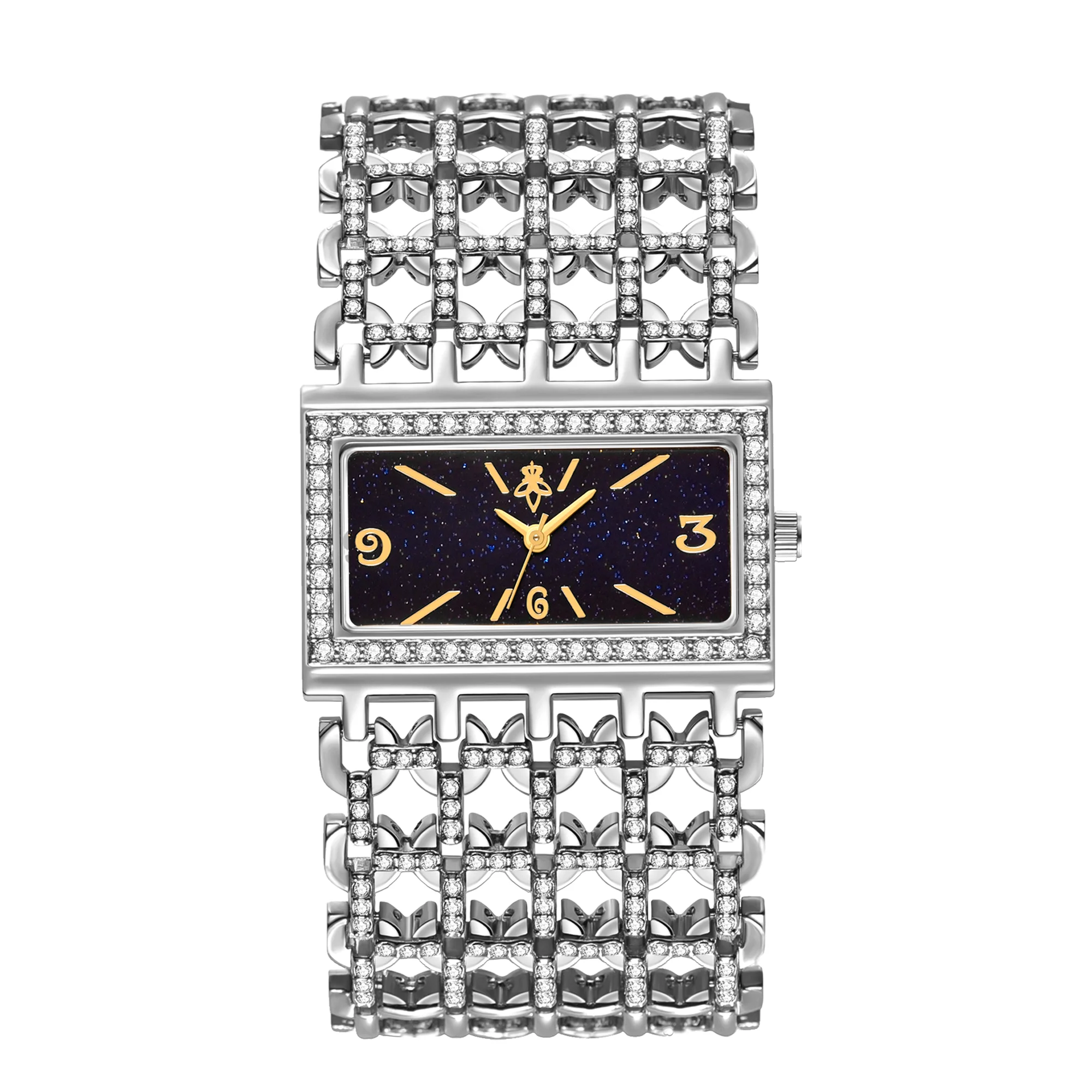 

YaLaLuSi Роскошные часы с золотым корпусом и черным циферблатом для женщин и мужчин, браслет с кристаллами и бриллиантами, модные водонепроницаемые спортивные кварцевые часы, бесплатная доставка