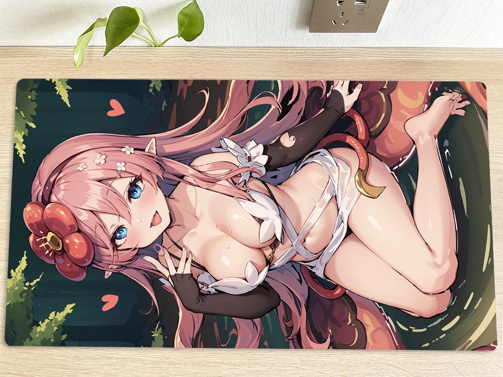 

YuGiOh Girl Table Playmat Traptrix Rafflesia TCG CCG Mat Trading Card Game Mat Mouse Pad Desk Gaming Play Mat Free Bag