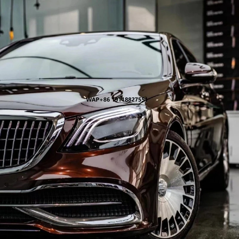 

ASD Easy Install TPU Brocade Red Color Change Vinyl Film Air Release Automotive Wrap High Glossy Waterproof Car Body Sticker