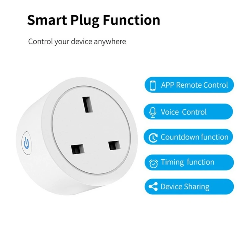 20A Heavy Duty Plug With WiFi App Control EU Standard Socket High Power Socket Outlet M4YD