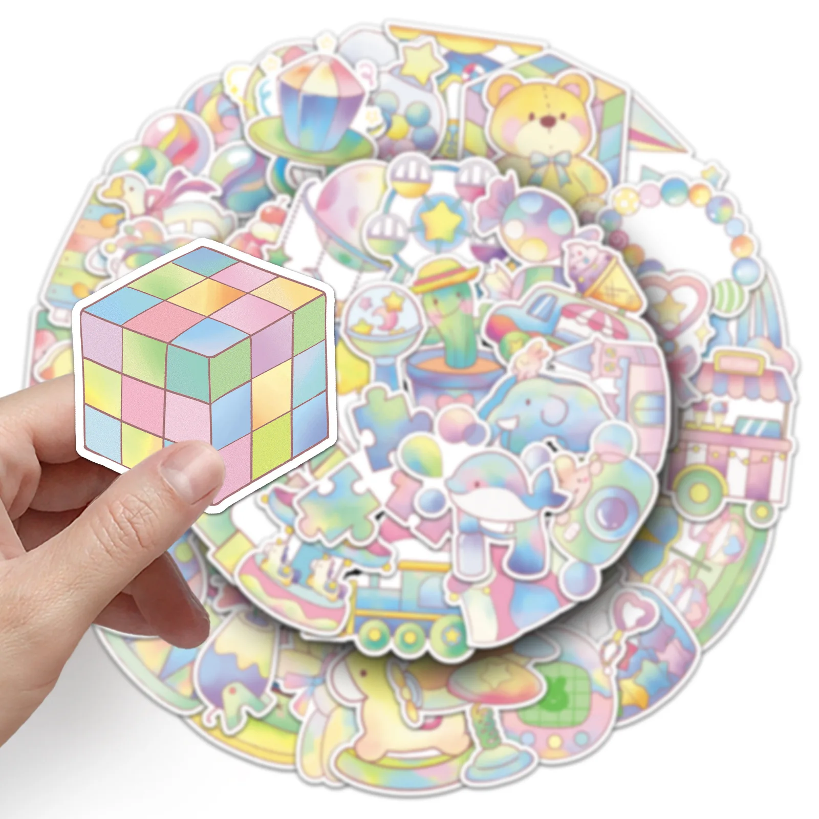 

10/30/50PCS Cute Fun Kawaii Colorful Doodle Personalized Creative Decorative Doodle Stickers DIY Refrigerator Glasses Box