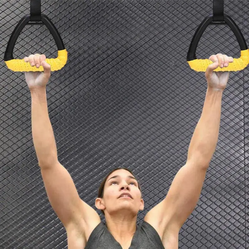 Gymnastic Rings Pull up Handle Rings with Adjustable Straps pull-ups for Adult Home Workouts Strength Training Fitness Equipment