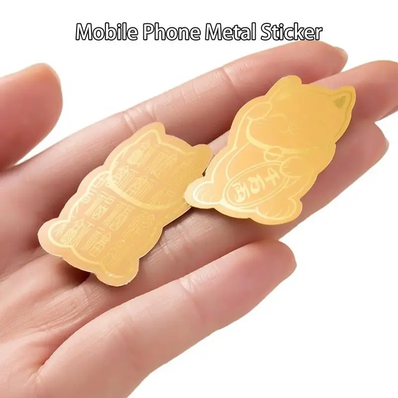 Lucky Cat Phone Sticker Fortune Cat Cell Phone Sticker Decorative Phone Animal Stickers For Smart