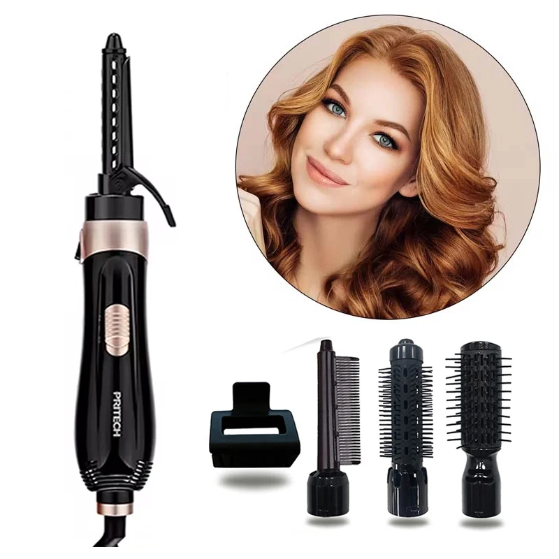 

Interchangeable Brush Head Negative Ion Hair Dryer Brush Multiple Function Hot Air Hair Blow Dryer