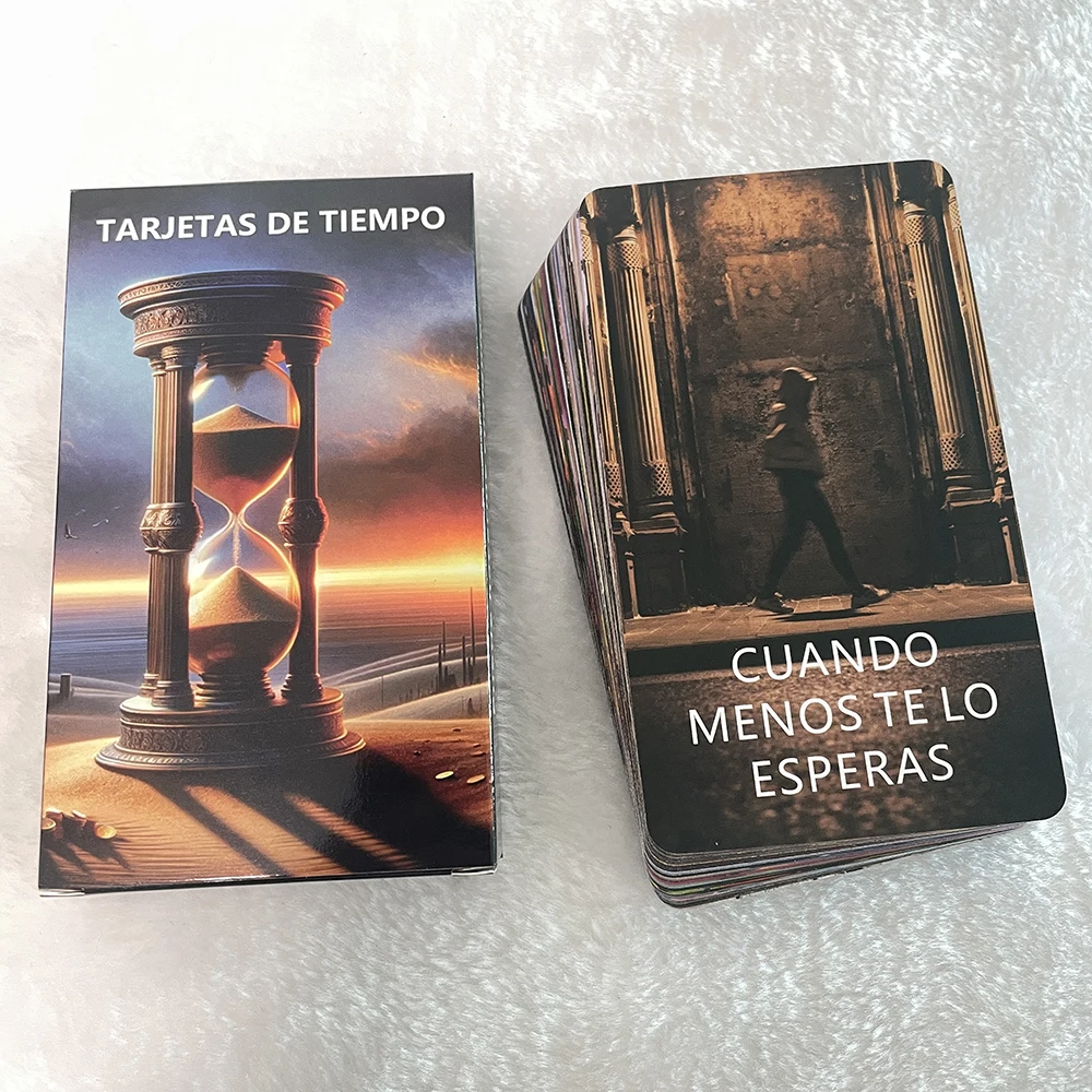 Spanish Time Oracle Cards, Spanish Tarot Deck, Fortune Telling Toys, Spanish Version Tarot, Clarity Cards, 12x7cm, 54 Cards