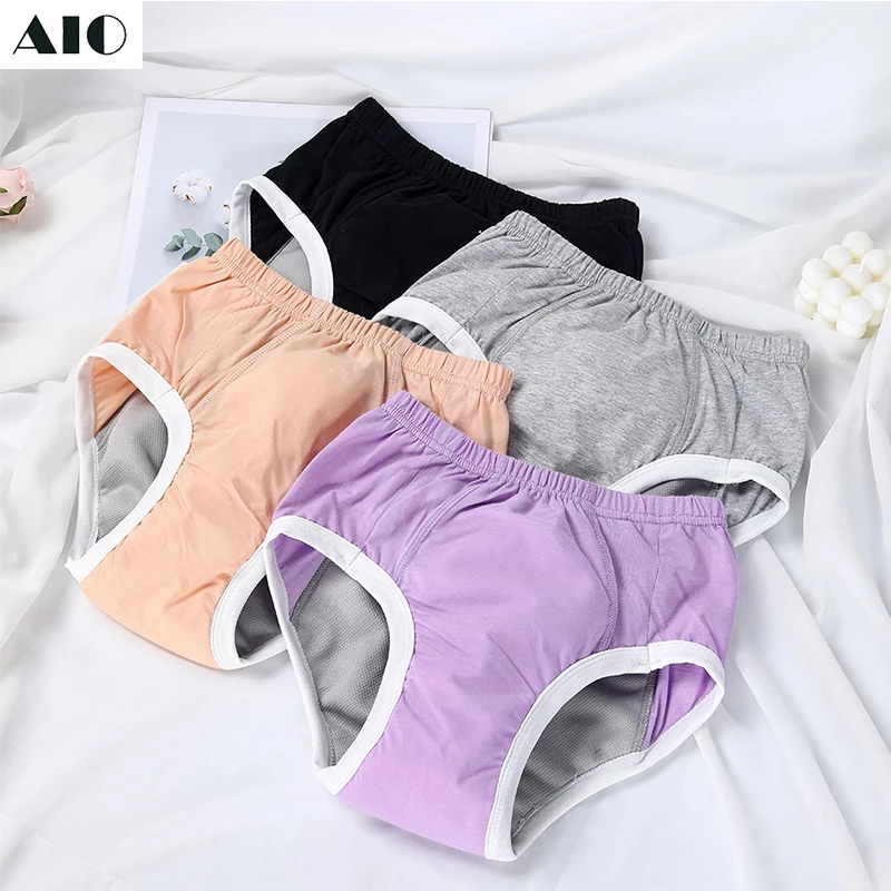2Pcs Adult Washable Diaper Super Absorbent Leak Proof Breathable Reusable Incontinence Nappy for Elderly
