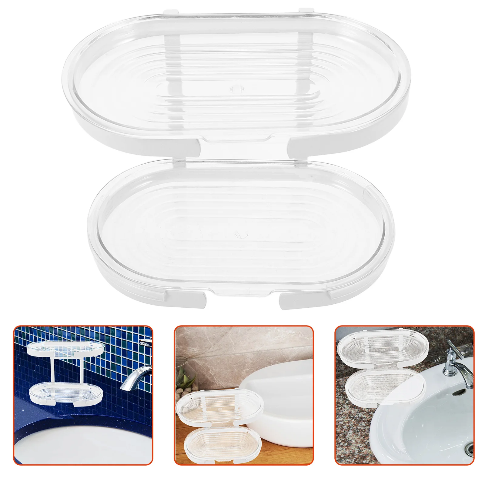 

Multipurpose Plastic Soap Holder Simple Shaped Rack Storage Box Prevent Softening Home Decor Plastic Soap Tray