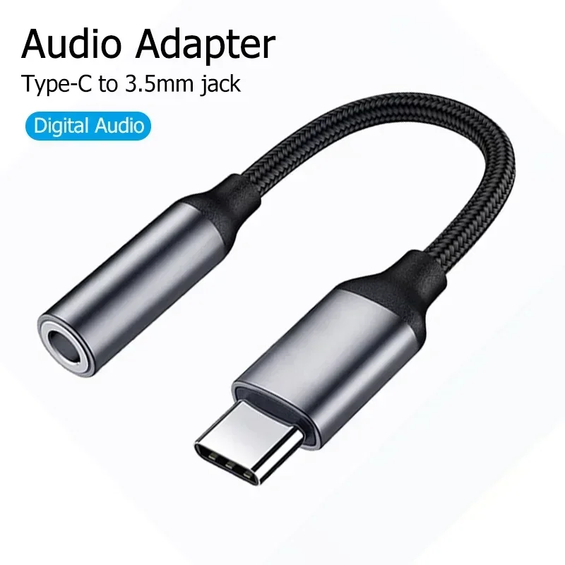 USB Type-C to 3.5mm Jack Audio Adapter Cable for Samsung Galaxy S23 S24 Ultra Earphone Converter for Google Pixel 7a 7 8 9 Pro