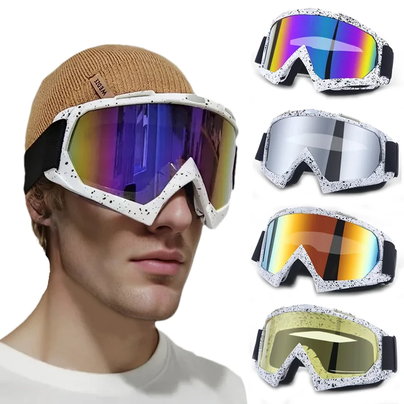 Men's Ski Snowboard Goggles Winter Skiing Glasses Outdoor Sport Cycling Motorcycle Windproof Goggles UV Protection Sunglasses