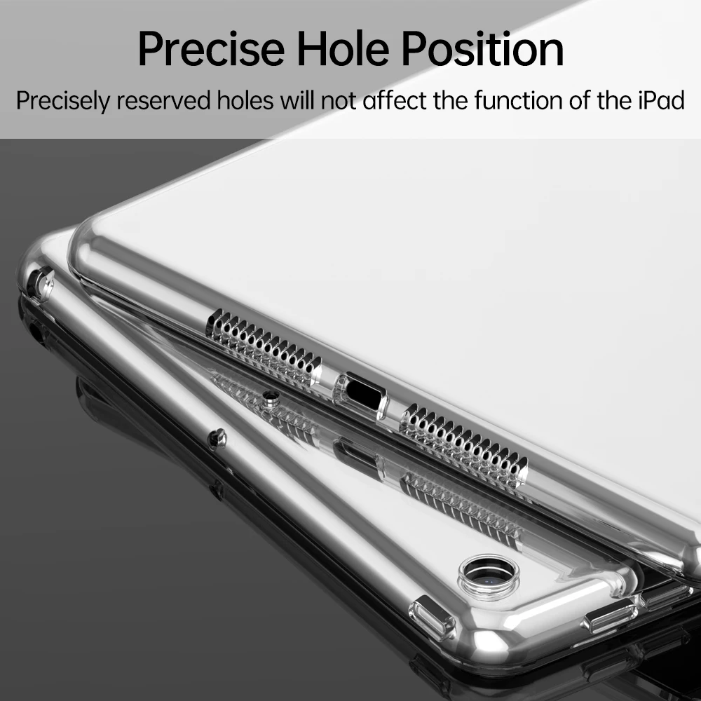 For iPad Pro 11 Case For iPad Air 5 4 3 2 9.7 6 7 8 9 10.2 2021 Mini 6 Clear TPU Cover For iPad Pro 11 2022 10th Generation Case