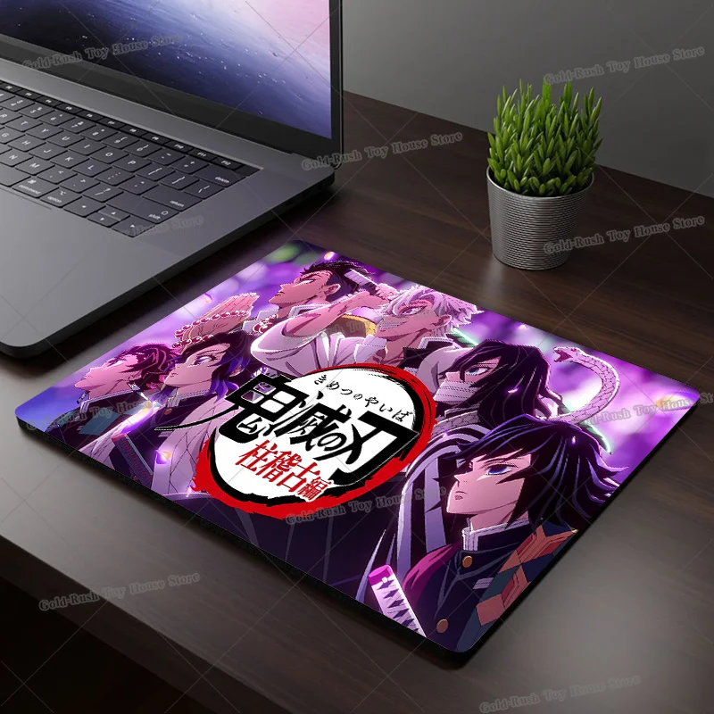 Kamado Tanjiro Nezuko Small Mouse Pad Demon Slayer Non-Slip Desktop Mousepad Cartoon Anime Gaming Mouse Mat PC Laptop Desk Mat