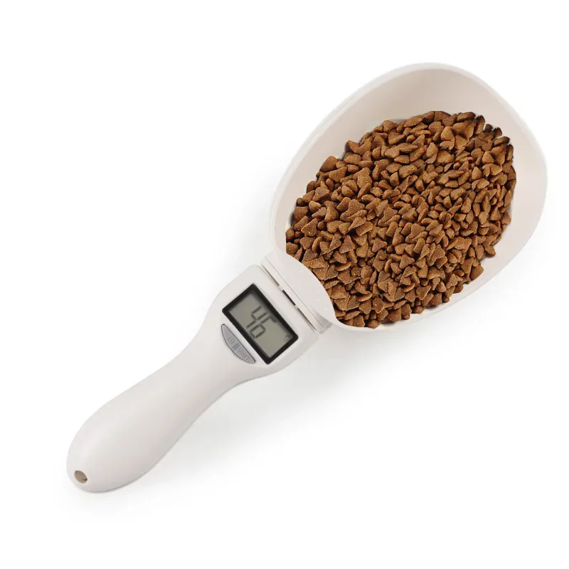 Pet Food Scale LCD Electronic Measuring Tool The New Dog Cat Feeding Bowl Measuring Spoon Kitchen Scale Digital Display