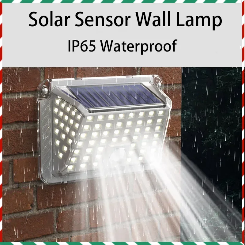 

110LED Solar Outdoor Garden Lights 3 Modes IP65 Waterproof Solar Motion Sensor Wall Lamps for Patio Street Yard Balcony Lighting
