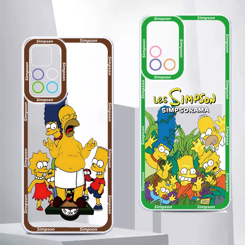 Disney The Simpsons Ainme Transparent Phone Case For Xiaomi Redmi Note 12 10 11 9 8 Pro 9T K40 12C 10C 9C 4G 5G Angel Eyes