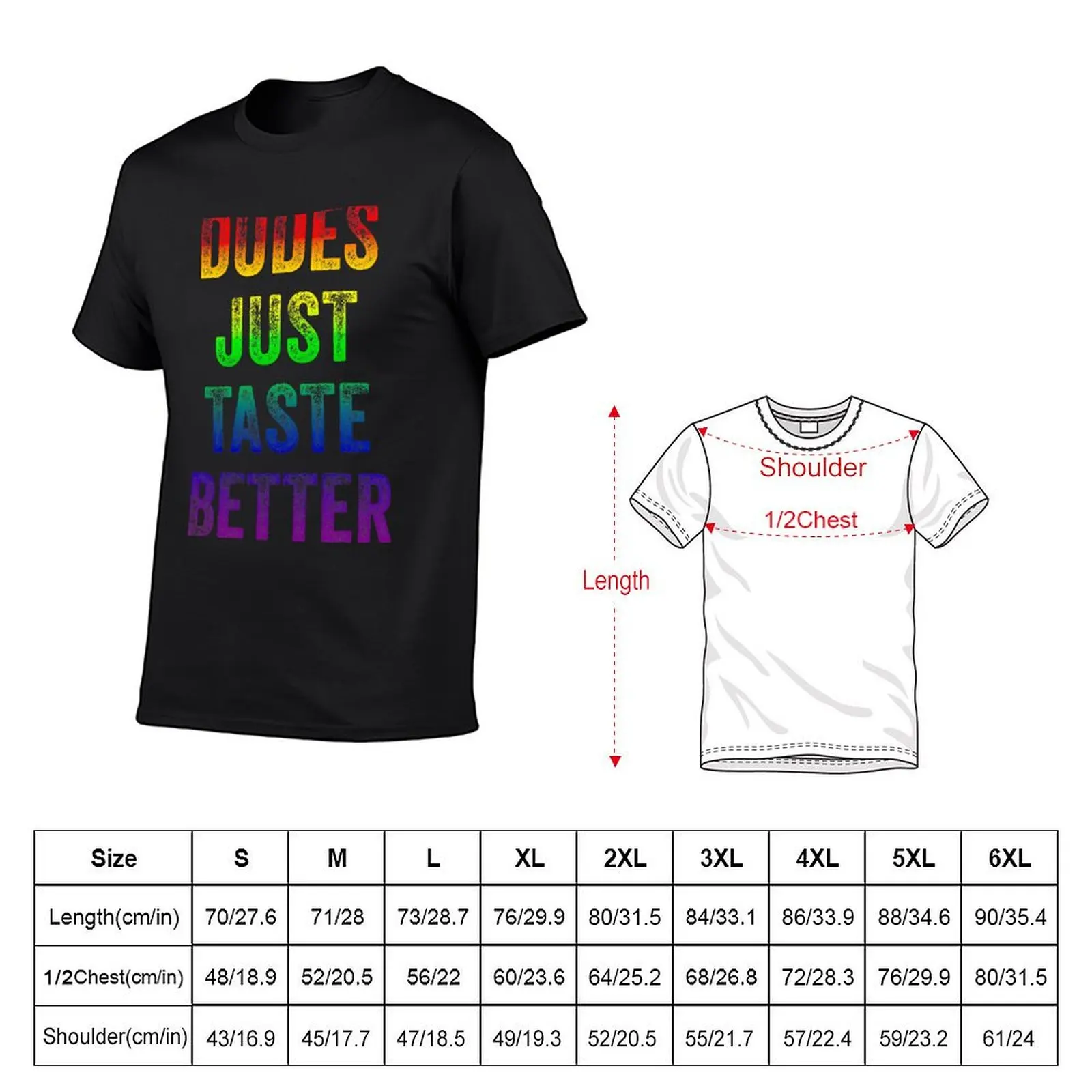 Dudes Just Taste Better Gay Distressed Text T-Shirt graphic t shirts anime mens t shirts pack