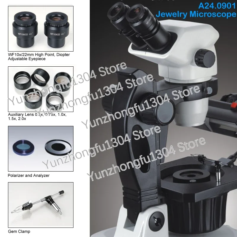 A24.0901-B 0.67-4.5x Binocular Stereo Gemstone Jewelry Microscope