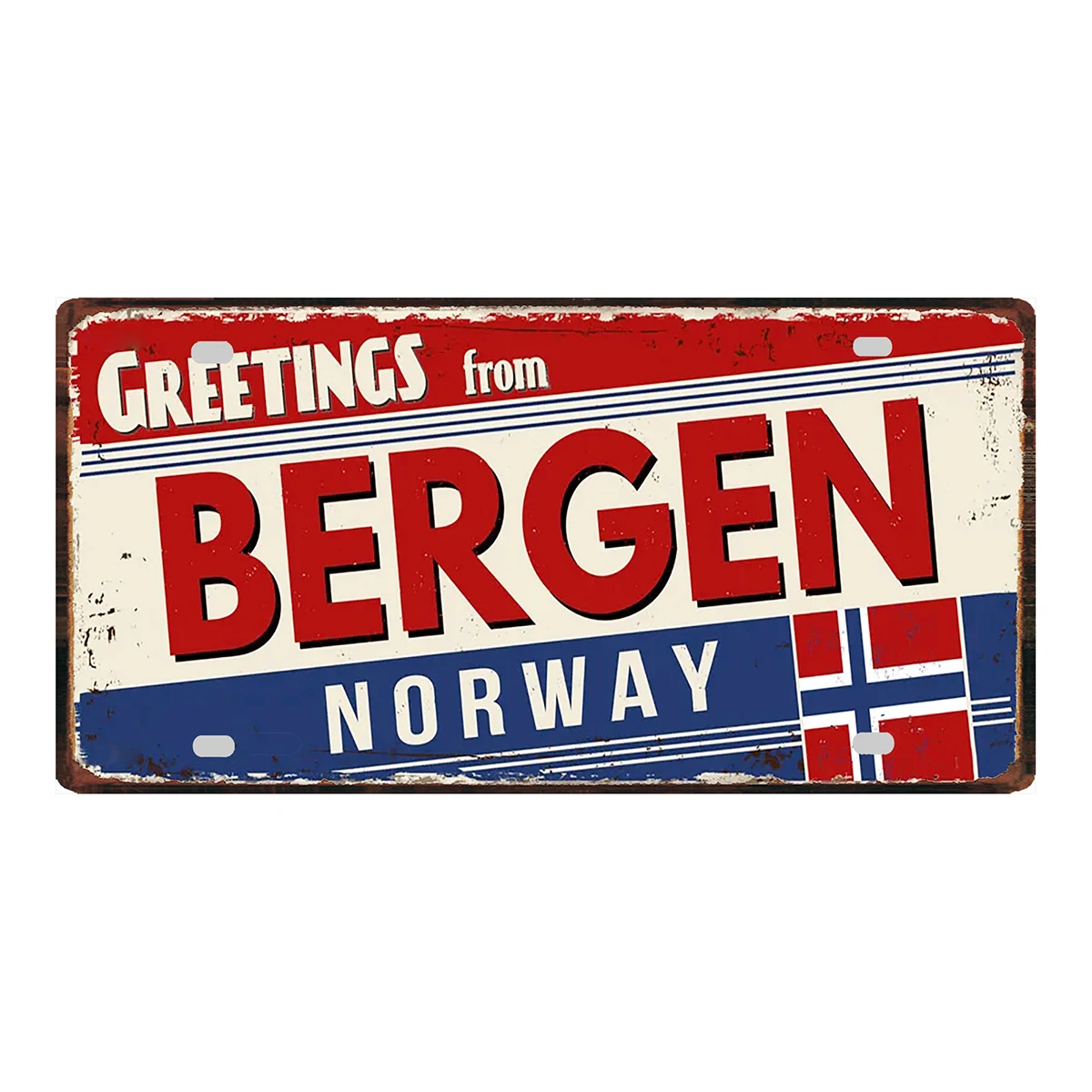 YZFQ-طبق مزخرف معدني عتيق لديكور المنزل ، النرويج ، النمسا ، بولندا ، لافتة معدنية ، رسم جداري ، حرف يدوية عتيقة ، 30x15 ، تذكار