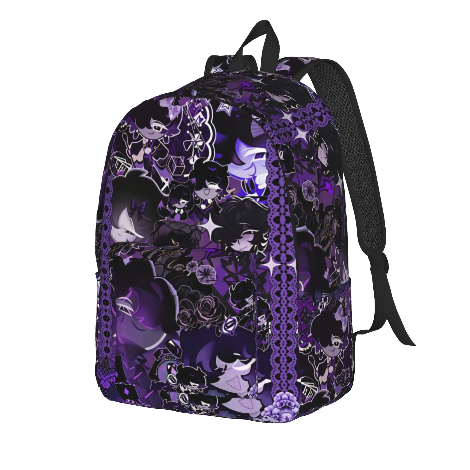 Shadow Milk  (4) Backpack Cookie Run Kingdom Outdoor Style Backpacks Men Kawaii High School Bags Colorful Soft Rucksack