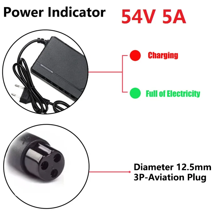 36 V/48 V/60 V/72 V 5A/2A Oplader Li-ion Batterij Elektrische Fiets Oplader 42 V/54.6 V/67.2 V/84 V 5A/2A Elektrische Scooter E-Bike Oplader