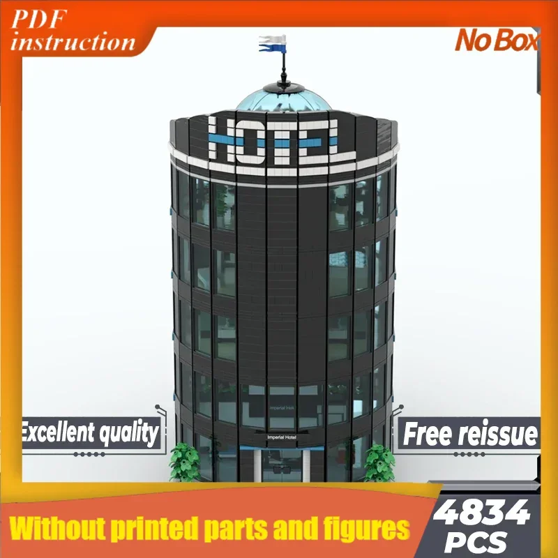 

Modern Street View Model Moc Building Bricks Imperial Hotel Technology Modular Blocks Gifts Toys DIY Sets AssemblyChristmas