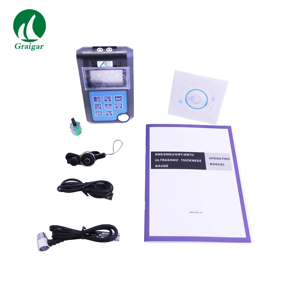 SW7 Portable Digital Ultrasonic Thickness Gauge Meter for Kinds of Materials Through Coating Thickness Tester view 3