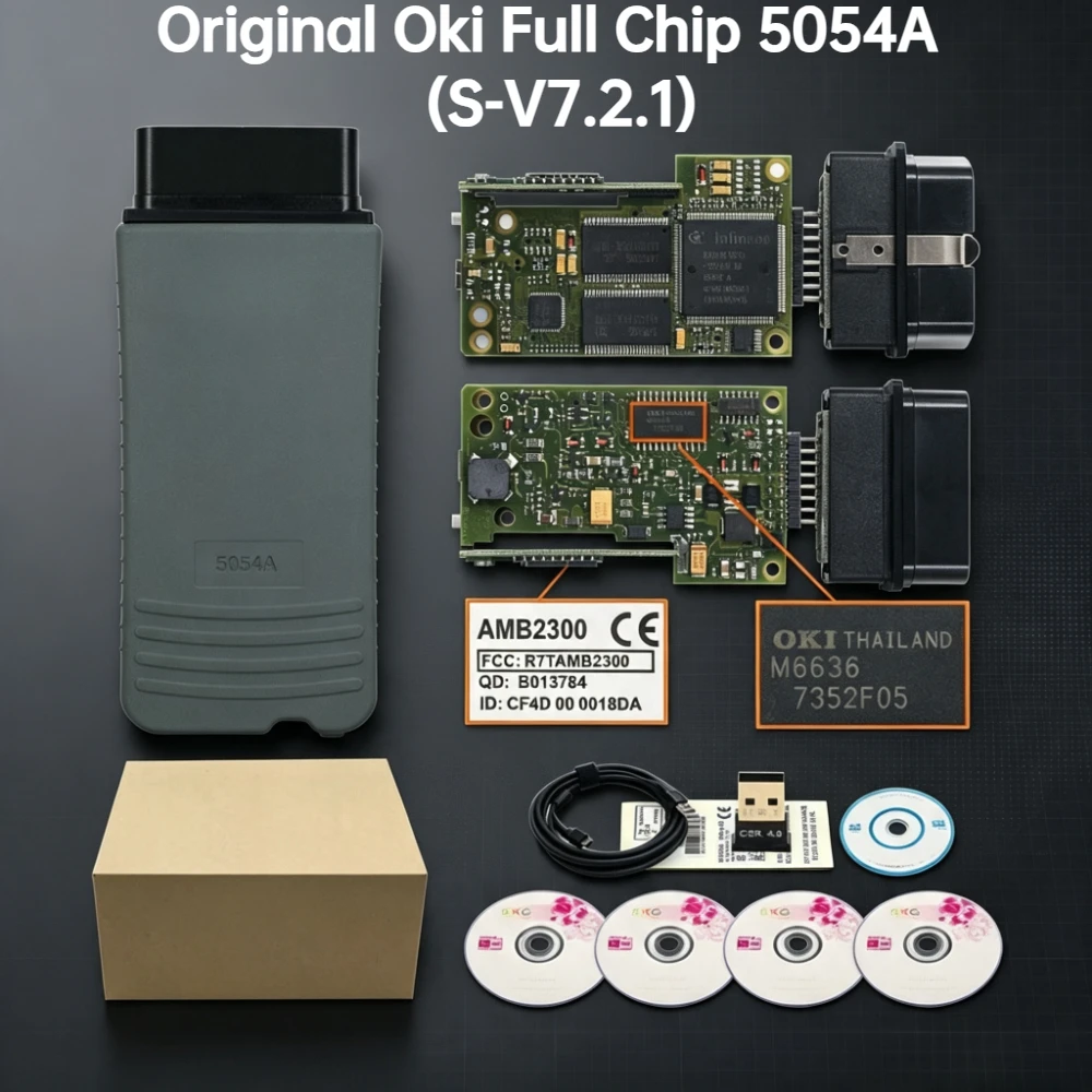 Original Oki Full Chip 5054A for Win10 V7.2.1 stable operation AMB2300 5054 Support UDS Car FOR VAGVASODIS Diagnostic Tool
