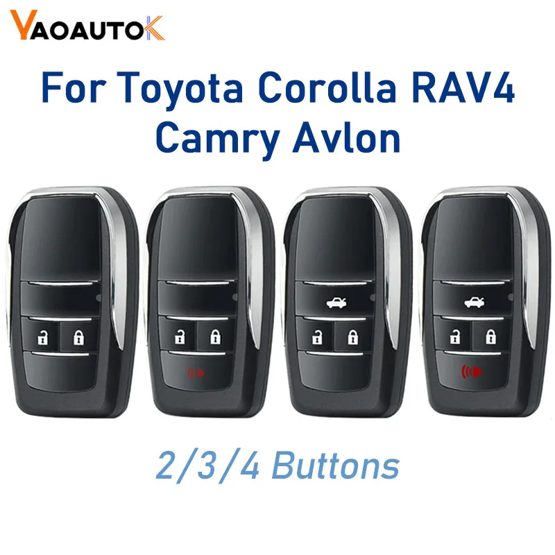 Smart Remote Car Key Shell Case nuovo aggiornamento 2/3/4 pulsanti Filp pieghevole per Toyota Corolla RAV4 Camry Avlon Scion Key modificato